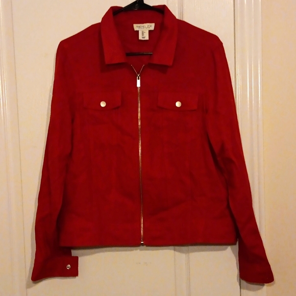 Rachel Roy Bright Red Linen Top - Picture 2 of 6